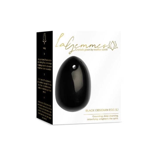 Kulka gejszy - La Gemmes Yoni Egg Black Obsidian L